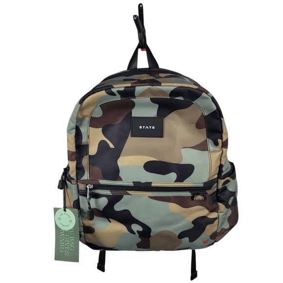 STATE KANE DOUBLE POCKET Multi-Color Camouflage Backpack